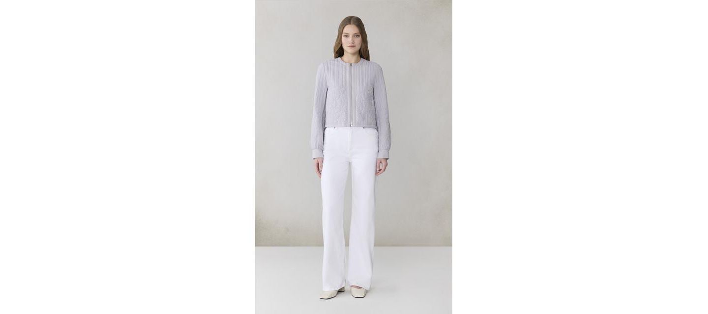 Женская куртка Soia & Kyo Reita Boxy Jacket in Insulated Soft Nylon, цвет: Лавандовый — фото 4
