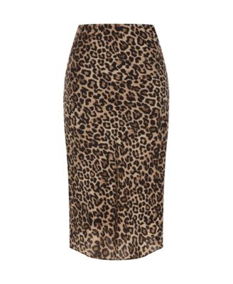 Women's Kyra Leopard Print Midi Skirt