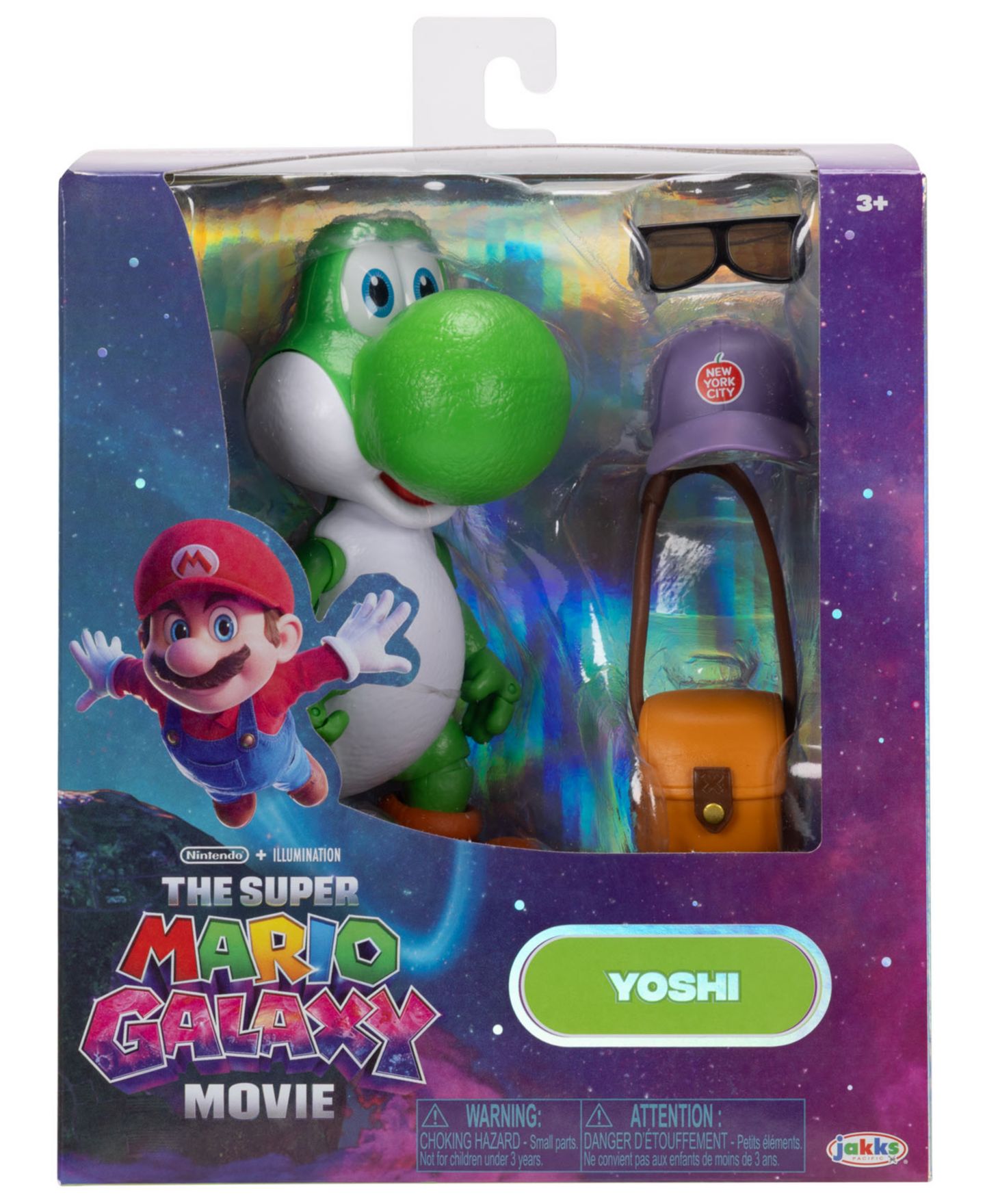 Детская фигурка SUPER MARIO Galaxy Movie Yoshi 5" Poseable Action Figure, Ages 3+ — фото 1