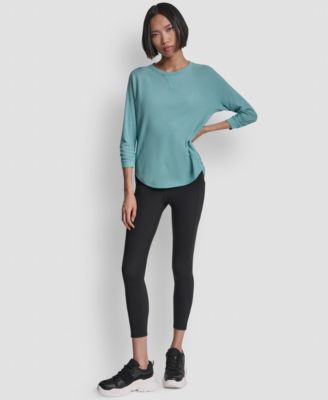 Women's Mini Slub Waffle Three-Quarter-Sleeve T-Shirt