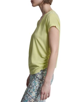 Women's Ruched Side Seams V-Neck Tech T-Shirt