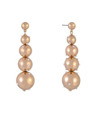 Graduated Ball Linear Earrings
