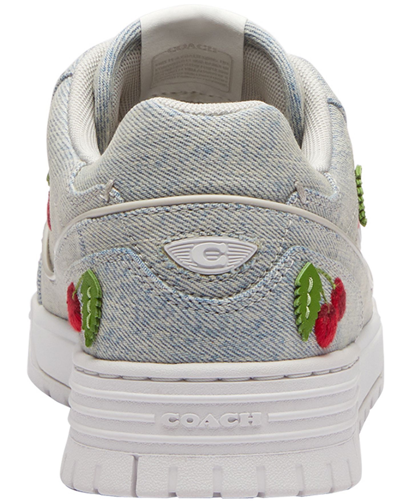Женские кроссовки COACH Soho Cherries Round Toe, цвет: Джинсовый / Белый — фото 3