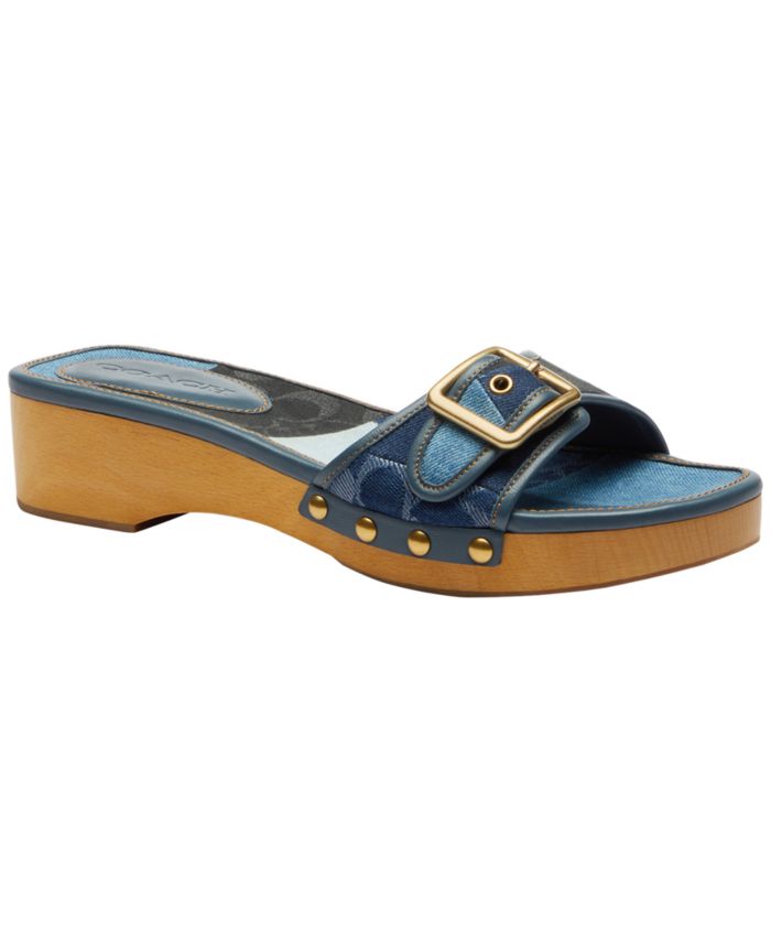 COACH Women's Margot Wooden Wedge Sandals