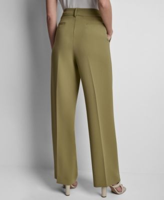Petite Textured Mid-Rise Trousers