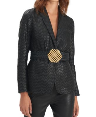 Women's Tatacoa Woven Leather Straight Fit Blazer