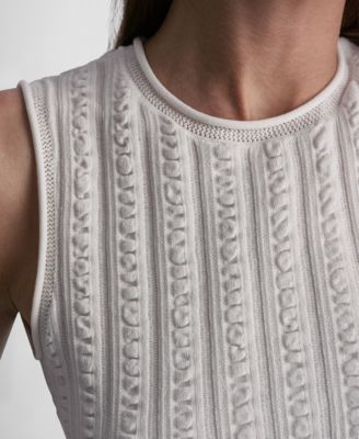 Women's Sleeveless Pucker Detail Sweater