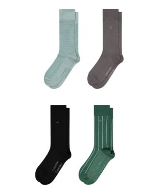 Men's Cotton Dress Crew Socks, 4-Pack