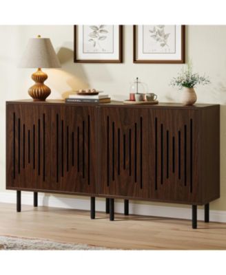  Sideboard Buffet Cabinet, Buffet Cabinet Sideboard Cabinet with Doors & Adjustable Shelves, Freestanding Accent Storage Cabinet