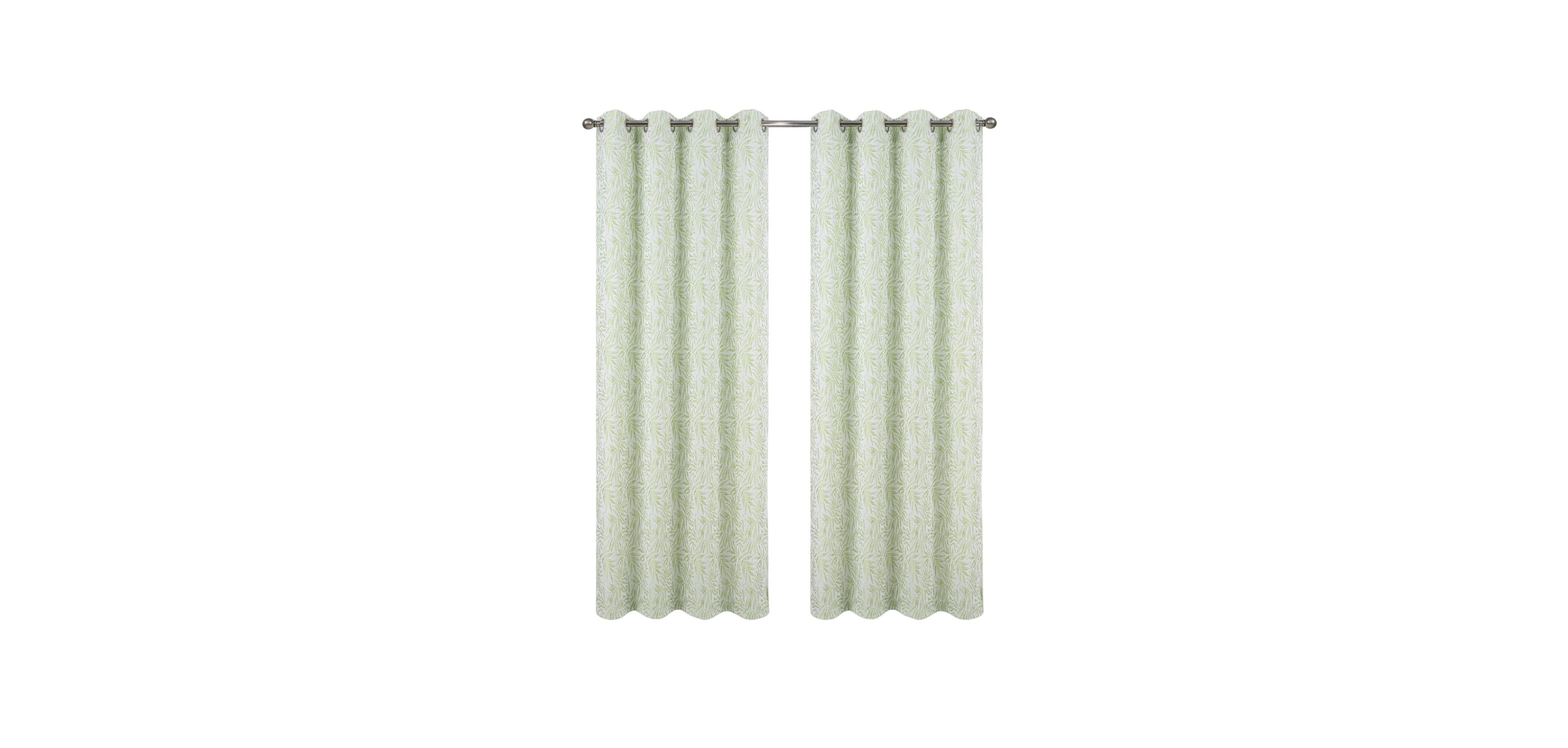 Rt Designers Collection 100% Polyester 140 Gsm Liana Jacquard Grommet Curtain Panel