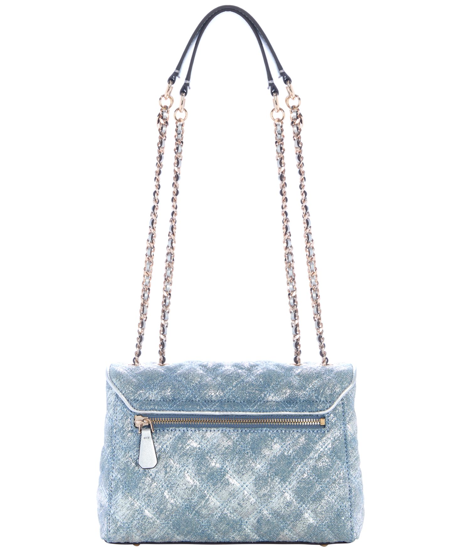 Женская сумка GUESS Giully Ii 2 Compartment Convertible Small Flap Handbag, цвет: Синий — фото 2