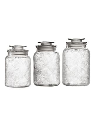 Glass Canister, Set of 3