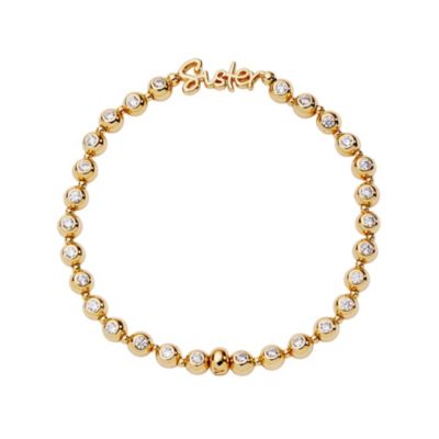 Sister Elongated Crystal Stretch Bracelet