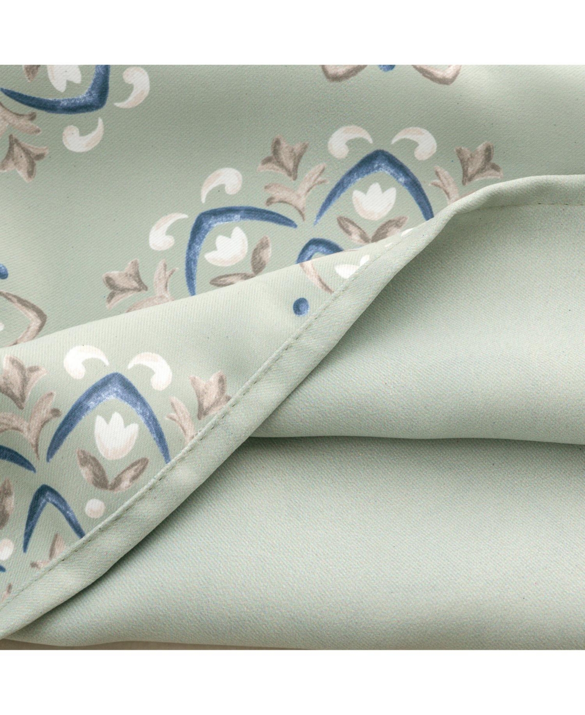 Rt Designers Collection 100% Polyester 190 Gsm Tilley Revisible Blackout Grommet Curtain Panel 54" x 95" Sage