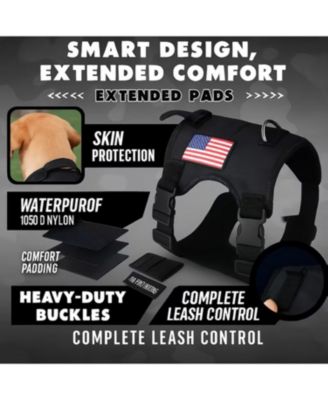 Durable Tactical Dog Harness for Medium and Large Breeds, Featuring an Adjustable Vest with Handle, Metal Buckle, Camouflage Patches