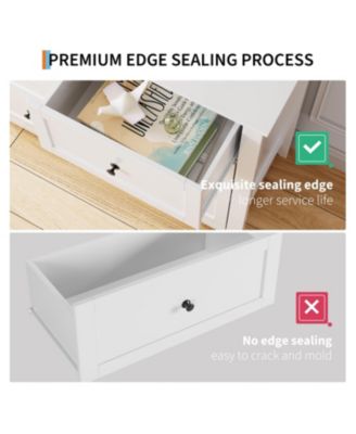 Modern 6 Drawer Dresser for Bedroom, 54" Wide Wooden Dressers with Large Storage