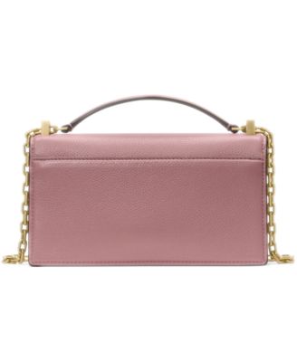 Deco Pebbled Leather Chain Crossbody Bag