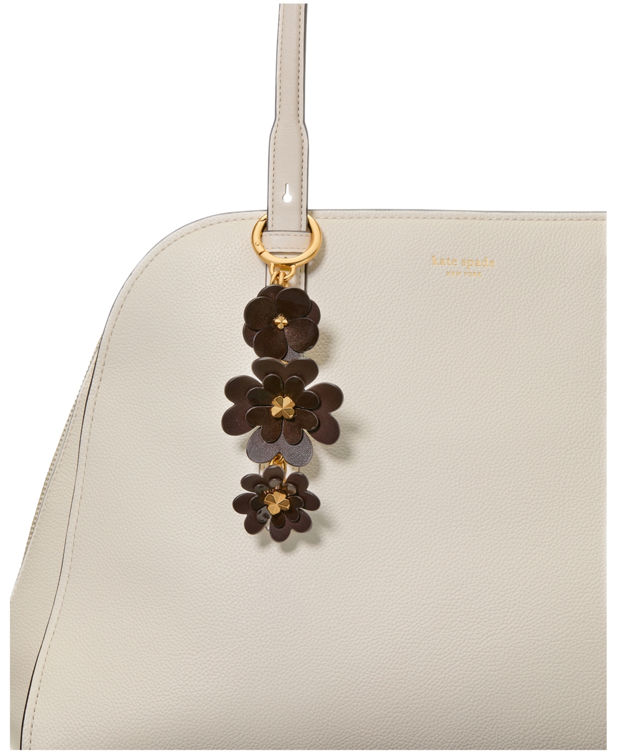 kate spade new york Mixed Material Spade Flower Bag Charm