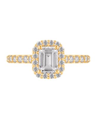 Certified Lab-Grown Diamond Halo Engagement Ring (1-1/2 ct. t.w.) in 14k Gold