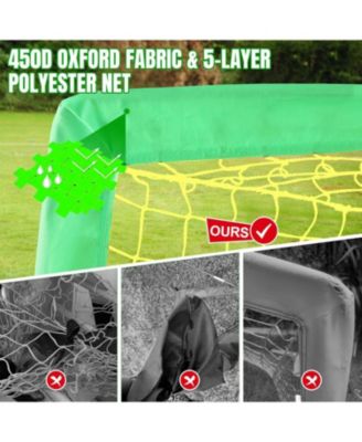 Pro-Grade 7x5ft Pop-Up Soccer Goal for Kids – Durable 5-Layer Tear-Resistant Net & 10mm Poles, Portable Set Includes Size 4 Ball
