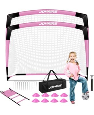 Pro-Grade 7x5ft Pop-Up Soccer Goal for Kids – Durable 5-Layer Tear-Resistant Net & 10mm Poles, Portable Set Includes Size 4 Ball