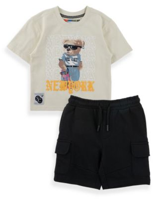 Boys' 2T-7 Simon Nelson Short-Sleeve T-Shirt and Shorts, 2-Piece Set