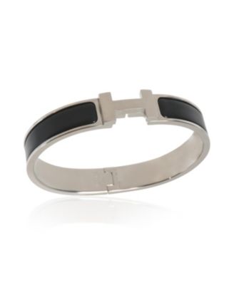 Pre-Owned BVLGARI Hermes  Clic HH In Noir Mat Bracelet