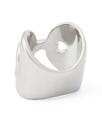 Rhodium Mariner Link Band Ring