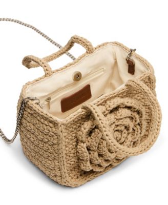 Luvly Crochet Rose Small Tote Bag