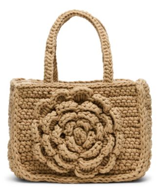 Luvly Crochet Rose Small Tote Bag