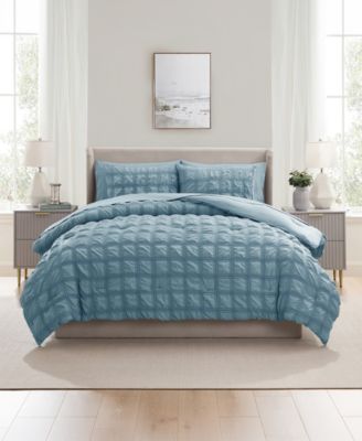 Luxury Soft Seersucker Design 7-Pc. Comforter Set, Queen