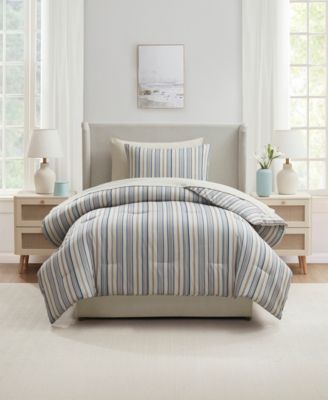 Luxury Soft Modern Striped Design 5-Pc. Comforter Set, Twin XL