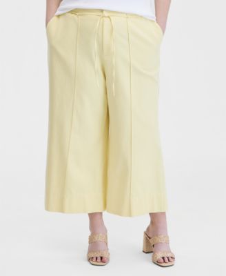 Trendy Plus Size Cropped Wide-Leg Pants