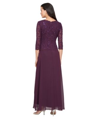 Petite Sequin Lace Gown