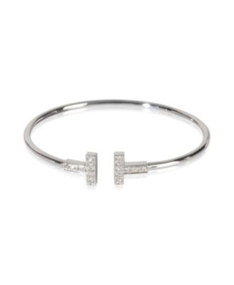 White Gold Diamond Tiffany T Wire Bracelet