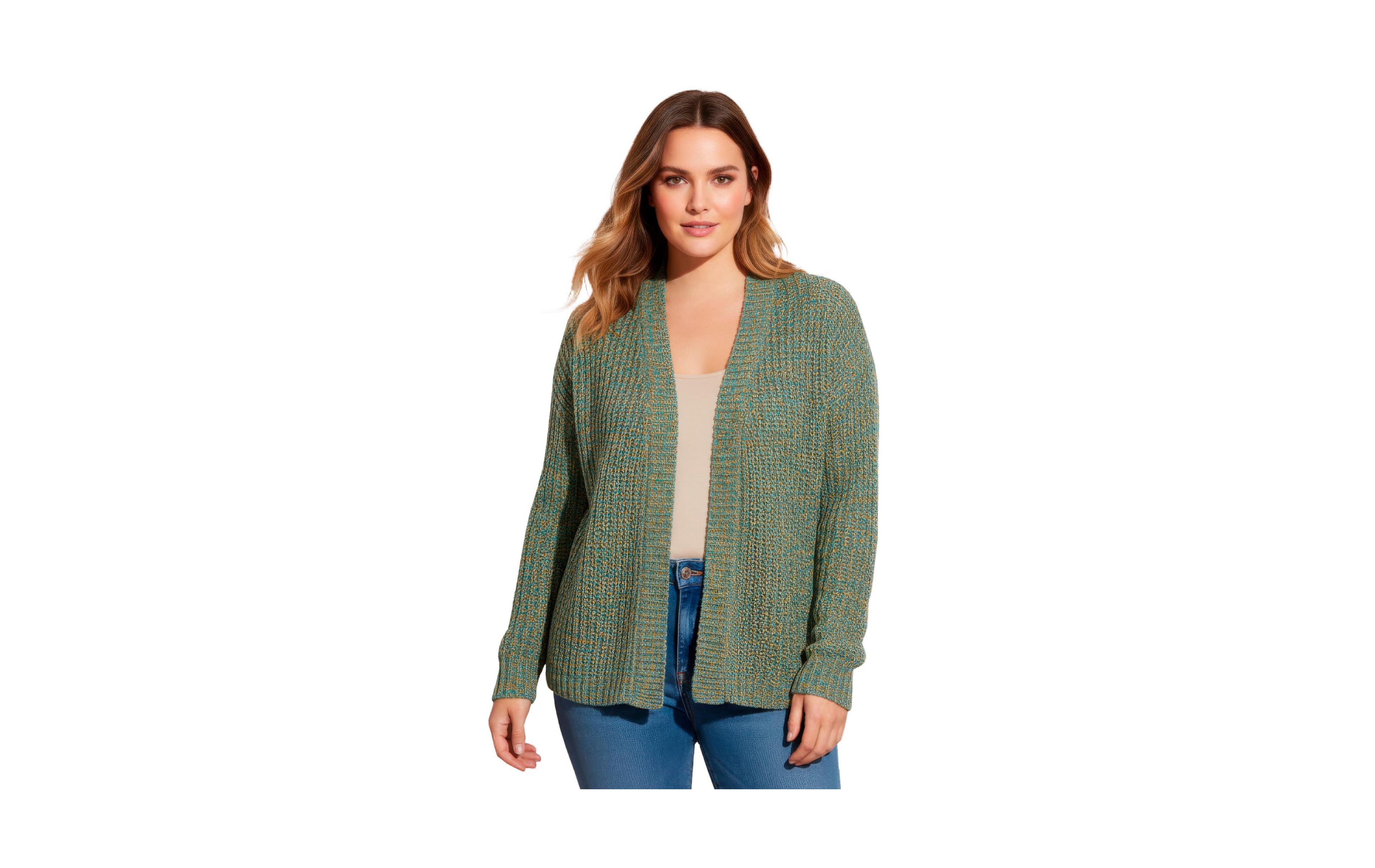 Avenue Plus Women's Open Front Cardigan Sweater