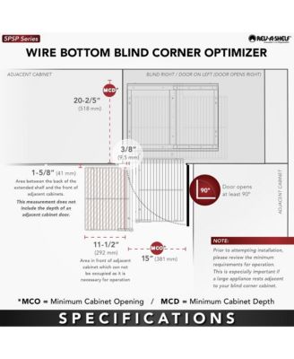 Chrome 2-Tier w/ Soft-Close-15" Blind Cabinet Opening, 5PSP-15SC-CR