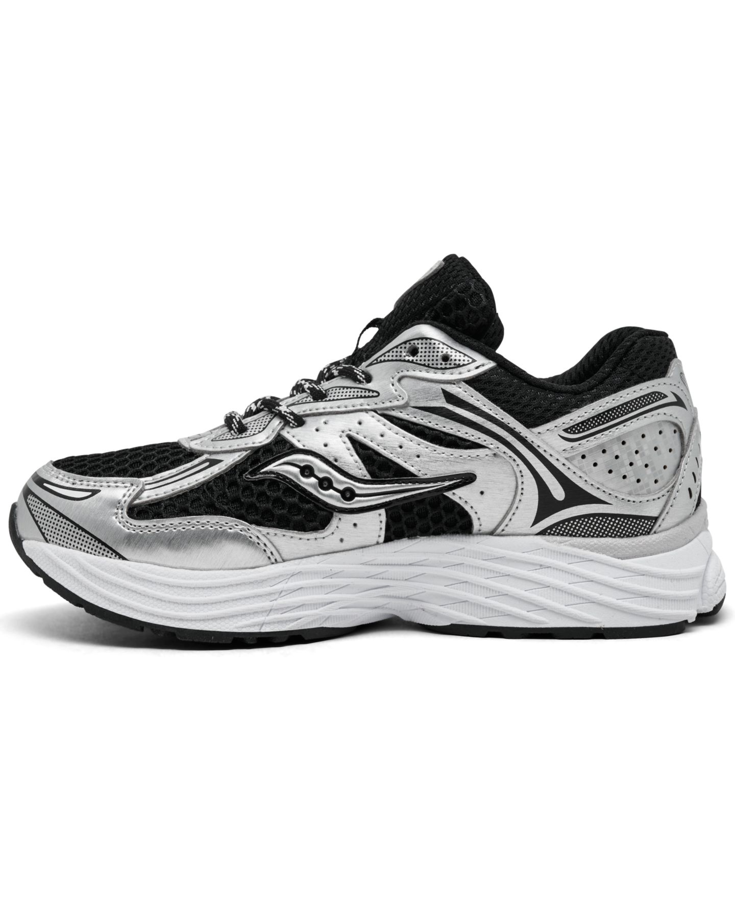 Кроссовки Saucony Omni 9 Running Sneakers from Finish Line для мальчиков, цвет: Чёрный / Серебристый — фото 3