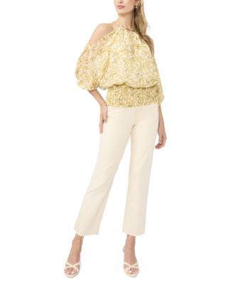 Women's Halter Neck Cold Shoulder Blouse