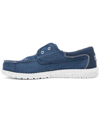Men's Wally Cru Stretch Canvas Casual Moccasins from Finish Line
