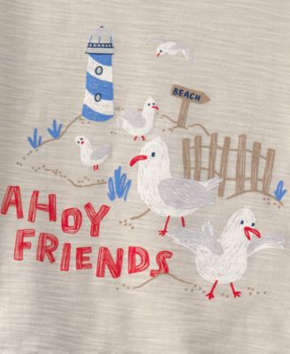 Baby Boys' Seagull Short-Sleeve Top & Shorts, 2-Piece Set