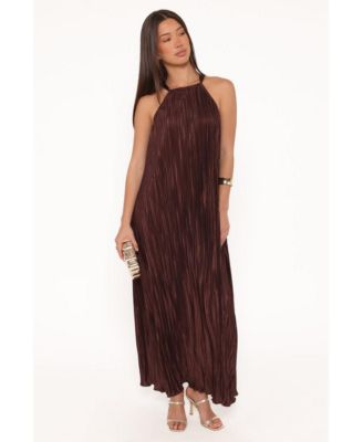 Women's Melody Plisse Halter Maxi Dress