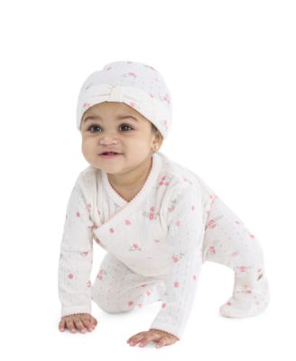 Baby Girls' Top, Footed Pants, and Hat, 3-piece Set