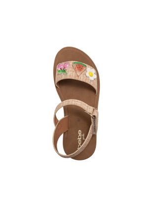 Little Girls Fashion Sandals – Comfy Dressy Shoes with Fruit and Flower Charms