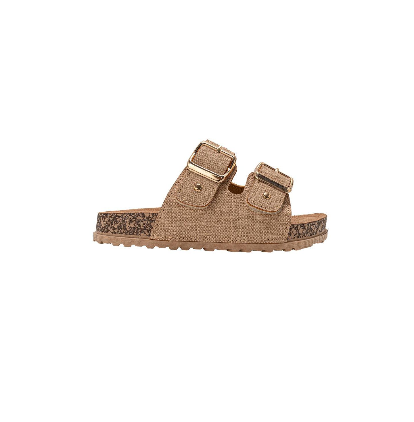 Сандалии Bebe Sandals - Comfortable, Easy Slide-On with Cherry Charm Detail для девочек, цвет: Рыжевато-коричневый — фото 2