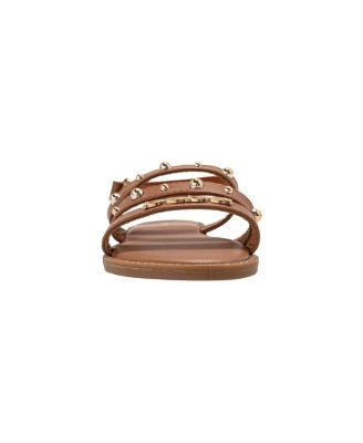 Little Girls fashion Sandals with Dome Stud Logo hw