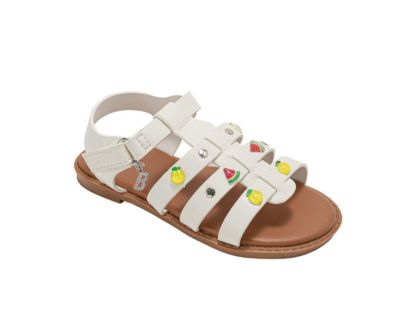 Girls Girl's  Fashion Sandals – Comfy Dressy Shoes with Fruit Accents, Studs, and Hanging  b  Charm