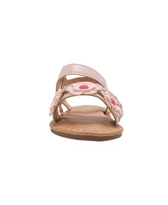 Big Girls Girl's  Fashion Sandals – Dressy Shoes with Braided Detail and Flower Applique