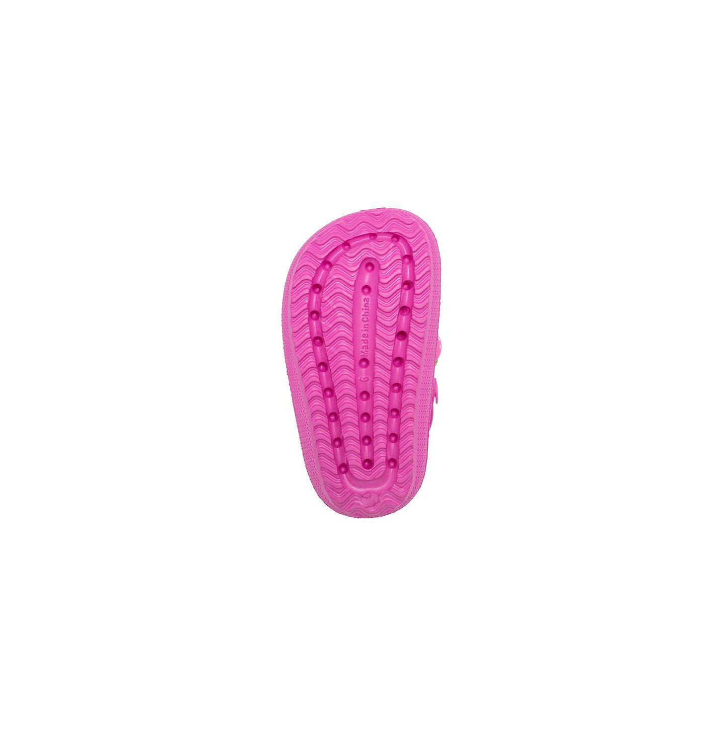 Детские лёгкие шлёпанцы Bebe из EVA на платформе с клубничными подвесками, для девочки, цвет: Фуксия — фото 7