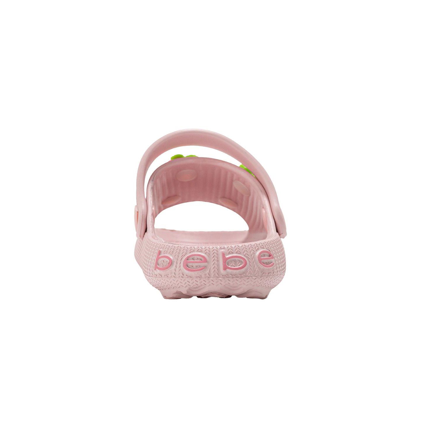 Детские лёгкие шлёпанцы Bebe из ЭВА с подвесками-вишенками для девочек, цвет: Розовый — фото 2